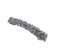 Whakano 2 Stück Kristallen Haarspangen,Französische Haarclips für Damen und Mädchen Haarnadel,Automatische Haarspangen,Elegante Mädchen Haarschmuck,Haarstyling-Zubehör Haar Clips,Grau