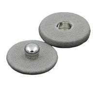 Whakano Lot de 10 boutons pression ronds en métal à coudre - Boutons de rechange décoratifs pour vêtements, manteaux, sacs, artisanat, travail du cuir, accessoires de couture DIY, gris, 25 mm