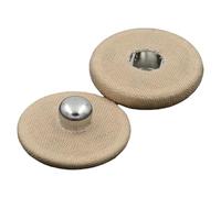 Whakano Lot de 10 boutons pression ronds en métal à coudre - Boutons de rechange décoratifs pour vêtements, manteaux, sacs, artisanat, travail du cuir, accessoires de couture DIY, beige, 21 mm