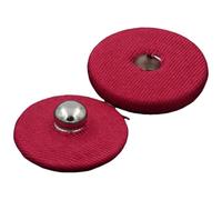 Whakano Lot de 10 boutons pression ronds en métal à coudre - Boutons de rechange décoratifs pour vêtements, manteaux, sacs, artisanat, travail du cuir, accessoires de couture DIY, rouge, 25 mm