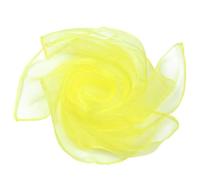 Whakano Lot de 10 serviettes carrées en soie et mousseline pour jongler, étoffes de performance pour danser, gymnastique, écharpes pour danser, jongler, sensoriel, 60 cm, Jaune
