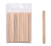 Whakano Lot de 100 spatules en bois pour épilation, petits bâtonnets en bois, spatules buccales en bois pour bâtonnets de glace, applicateurs de cire, crème pour le visage, pâte à sucre, bricolage