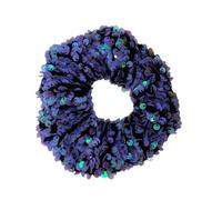 Whakano Lot de 2 chouchous à paillettes pour femme - Accessoires de cheveux - Élastiques épais - Bandeau tendance pour queue de cheval - Violet