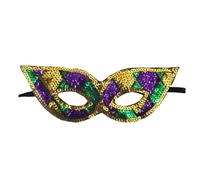 Whakano Lot de 2 masques de carnaval vénitien pour femme, tricolore doré, violet, vert, demi-masque pour le visage, masque de bal masqué pour femme, masque pour le carnaval, Halloween, bal, fête