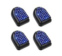 Whakano Lot de 4 mini crochets de voiture bling-bling - Avec strass - À suspendre - Petits crochets - Multifonctionnel - Pour tableau de bord - Accessoires d'intérieur de voiture à paillettes - Bleu