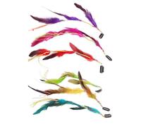 Whakano Lot de 4 pinces à cheveux en plumes style bohème, hippie, tissées à la main, pour femme, pour carnaval, Halloween, déguisement, cosplay, accessoires de décoration de cheveux, livrés au hasard