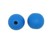 Whakano Lot de 600 perles rondes et colorées en bois naturel pour macramé - Grandes boules en bois avec trou - Perles en bois à enfiler - Pour bracelets, bijoux, porte-clés, décoration - Bleu foncé -