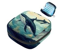 Whale-911 Trousse menstruelle pour filles et femmes, grande capacité avec fermeture éclair pour serviettes hygiéniques