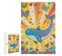 Whale and Butterfly Fantasy-1 Puzzle 1000 Pièces Educa Jouet en Bois Cadeau Unique Décoration Intérieure Jeu Éducatif Challenge Toy Adultes Et Enfants À Partir De 14 Ans 1000 PCS