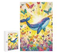 Whale and Butterfly Fantasy Puzzle 1000 Pièces Educa Jouet en Bois Cadeau Unique Décoration Intérieure Jeu Éducatif Challenge Toy Adultes Et Enfants À Partir De 14 Ans 1000 PCS