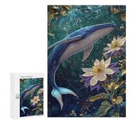 Whale and Enchanted Flowers Puzzle 1000 Pièces Educa Jouet en Bois Cadeau Unique Décoration Intérieure Jeu Éducatif Challenge Toy Adultes Et Enfants À Partir De 14 Ans 300 PCS