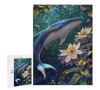 Whale and Enchanted Flowers Puzzle 1000 Pièces Educa Jouet en Bois Cadeau Unique Décoration Intérieure Jeu Éducatif Challenge Toy Adultes Et Enfants À Partir De 14 Ans 500 PCS