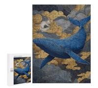 Whale and Fox in Clouds Puzzle 1000 Pièces Educa Jouet en Bois Cadeau Unique Décoration Intérieure Jeu Éducatif Challenge Toy Adultes Et Enfants À Partir De 14 Ans 500 PCS