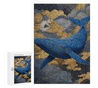 Whale and Fox in Clouds Puzzle 300 Pièces Educa Jouet en Bois Cadeau Unique Décoration Intérieure Jeu Éducatif Challenge Toy Adultes Et Enfants À Partir De 14 Ans 300 PCS