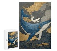 Whale and Rabbit in Clouds Puzzle 1000 Pièces Educa Jouet en Bois Cadeau Unique Décoration Intérieure Jeu Éducatif Challenge Toy Adultes Et Enfants À Partir De 14 Ans 1000 PCS