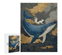 Whale and Rabbit in Clouds Puzzle 1000 Pièces Educa Jouet en Bois Cadeau Unique Décoration Intérieure Jeu Éducatif Challenge Toy Adultes Et Enfants À Partir De 14 Ans 500 PCS