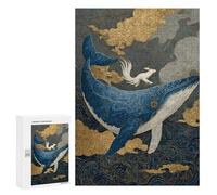 Whale and Rabbit in Clouds Puzzle 300 Pièces Educa Jouet en Bois Cadeau Unique Décoration Intérieure Jeu Éducatif Challenge Toy Adultes Et Enfants À Partir De 14 Ans 300 PCS