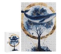 Whale and Tree Art Print Puzzle 1000 Pièces Educa Jouet en Bois Cadeau Unique Décoration Intérieure Jeu Éducatif Challenge Toy Adultes Et Enfants À Partir De 14 Ans 300 PCS