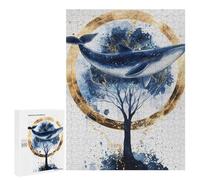 Whale and Tree Art Print Puzzle 1000 Pièces Educa Jouet en Bois Cadeau Unique Décoration Intérieure Jeu Éducatif Challenge Toy Adultes Et Enfants À Partir De 14 Ans 500 PCS