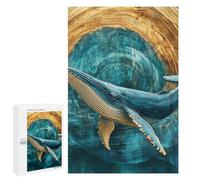 Whale Art Ocean Decor-2 Puzzle 1000 Pièces Educa Jouet en Bois Cadeau Unique Décoration Intérieure Jeu Éducatif Challenge Toy Adultes Et Enfants À Partir De 14 Ans 1000 PCS