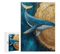 Whale Art Ocean Decor Puzzle 1000 Pièces Educa Jouet en Bois Cadeau Unique Décoration Intérieure Jeu Éducatif Challenge Toy Adultes Et Enfants À Partir De 14 Ans 300 PCS