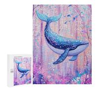 Whale Art Painting Ocean Decor Puzzle 1000 Pièces Educa Jouet en Bois Cadeau Unique Décoration Intérieure Jeu Éducatif Challenge Toy Adultes Et Enfants À Partir De 14 Ans 500 PCS