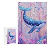 Whale Art Painting Ocean Decor Puzzle 1000 Pièces Educa Jouet en Bois Cadeau Unique Décoration Intérieure Jeu Éducatif Challenge Toy Adultes Et Enfants À Partir De 14 Ans 300 PCS