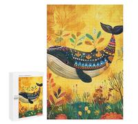 Whale Art Print Ocean Decor-2 Puzzle 1000 Pièces Educa Jouet en Bois Cadeau Unique Décoration Intérieure Jeu Éducatif Challenge Toy Adultes Et Enfants À Partir De 14 Ans 1000 PCS