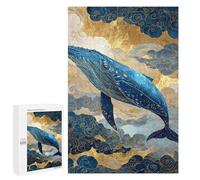 Whale Art Print Ocean Decor-4 Puzzle 1000 Pièces Educa Jouet en Bois Cadeau Unique Décoration Intérieure Jeu Éducatif Challenge Toy Adultes Et Enfants À Partir De 14 Ans 1000 PCS