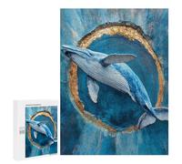 Whale Art Print Ocean Decor-6 Puzzle 1000 Pièces Educa Jouet en Bois Cadeau Unique Décoration Intérieure Jeu Éducatif Challenge Toy Adultes Et Enfants À Partir De 14 Ans 500 PCS