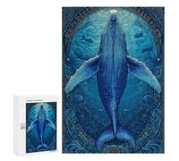 Whale Art Print Ocean Decor Puzzle 300 Pièces Educa Jouet en Bois Cadeau Unique Décoration Intérieure Jeu Éducatif Challenge Toy Adultes Et Enfants À Partir De 14 Ans 300 PCS