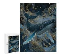 Whale Artwork Ocean Majesty Puzzle 1000 Pièces Educa Jouet en Bois Cadeau Unique Décoration Intérieure Jeu Éducatif Challenge Toy Adultes Et Enfants À Partir De 14 Ans 500 PCS