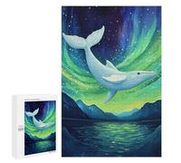 Whale Aurora Night Scene Puzzle 1000 Pièces Educa Jouet en Bois Cadeau Unique Décoration Intérieure Jeu Éducatif Challenge Toy Adultes Et Enfants À Partir De 14 Ans 1000 PCS