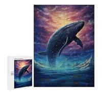 Whale Breaching Fantasy Scene Puzzle 1000 Pièces Educa Jouet en Bois Cadeau Unique Décoration Intérieure Jeu Éducatif Challenge Toy Adultes Et Enfants À Partir De 14 Ans 500 PCS