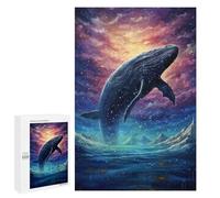 Whale Breaching Fantasy Scene Puzzle 1000 Pièces Educa Jouet en Bois Cadeau Unique Décoration Intérieure Jeu Éducatif Challenge Toy Adultes Et Enfants À Partir De 14 Ans 1000 PCS