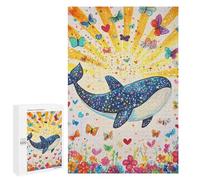 Whale Butterfly Garden Art Print-1 Puzzle 1000 Pièces Educa Jouet en Bois Cadeau Unique Décoration Intérieure Jeu Éducatif Challenge Toy Adultes Et Enfants À Partir De 14 Ans 1000 PCS