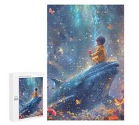 Whale, Child, Flower, Fantasy, Sky Puzzle 1000 Pièces Educa Jouet en Bois Cadeau Unique Décoration Intérieure Jeu Éducatif Challenge Toy Adultes Et Enfants À Partir De 14 Ans 1000 PCS