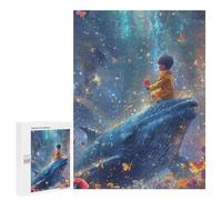 Whale, Child, Flower, Fantasy, Sky Puzzle 1000 Pièces Educa Jouet en Bois Cadeau Unique Décoration Intérieure Jeu Éducatif Challenge Toy Adultes Et Enfants À Partir De 14 Ans 500 PCS
