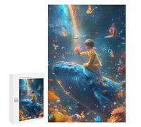 Whale, Child, Flowers, Butterflies Puzzle 1000 Pièces Educa Jouet en Bois Cadeau Unique Décoration Intérieure Jeu Éducatif Challenge Toy Adultes Et Enfants À Partir De 14 Ans 1000 PCS