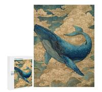 Whale Clouds Ocean Artwork Puzzle 1000 Pièces Educa Jouet en Bois Cadeau Unique Décoration Intérieure Jeu Éducatif Challenge Toy Adultes Et Enfants À Partir De 14 Ans 500 PCS