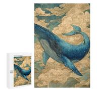 Whale Clouds Ocean Artwork Puzzle 1000 Pièces Educa Jouet en Bois Cadeau Unique Décoration Intérieure Jeu Éducatif Challenge Toy Adultes Et Enfants À Partir De 14 Ans 1000 PCS