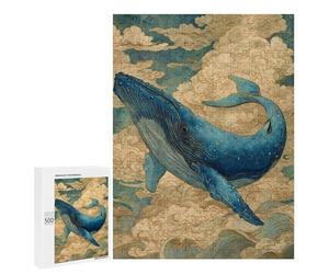 Whale Clouds Ocean Artwork Puzzle 1000 Pièces Educa Jouet en Bois Cadeau Unique Décoration Intérieure Jeu Éducatif Challenge Toy Adultes Et Enfants À Partir De 14 Ans 500 PCS