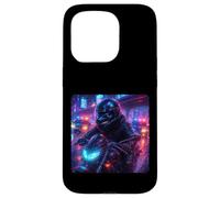Whale Cyberpunk Rider Moto Biker Synthwave Coque pour iPhone 15 Pro