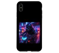 Whale Cyberpunk Rider Moto Biker Synthwave Coque pour iPhone XS Max