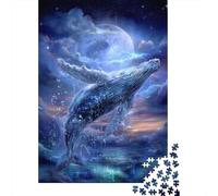 Whale Dream Catcher Panneau Métallique Rustique 38x26cm/1000pcs pour Le Salon, Idée Cadeau De Crémaillère pour Les Amateurs De Plaques Métal