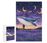 Whale Dreams in Lavender Fields Puzzle 1000 Pièces Educa Jouet en Bois Cadeau Unique Décoration Intérieure Jeu Éducatif Challenge Toy Adultes Et Enfants À Partir De 14 Ans 1000 PCS