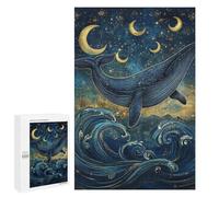 Whale Dreams in Moonlight-1 Puzzle 1000 Pièces Educa Jouet en Bois Cadeau Unique Décoration Intérieure Jeu Éducatif Challenge Toy Adultes Et Enfants À Partir De 14 Ans 1000 PCS