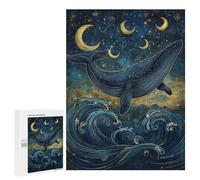 Whale Dreams in Moonlight-1 Puzzle 1000 Pièces Educa Jouet en Bois Cadeau Unique Décoration Intérieure Jeu Éducatif Challenge Toy Adultes Et Enfants À Partir De 14 Ans 500 PCS