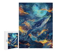 Whale Dreams in Space Puzzle 1000 Pièces Educa Jouet en Bois Cadeau Unique Décoration Intérieure Jeu Éducatif Challenge Toy Adultes Et Enfants À Partir De 14 Ans 500 PCS