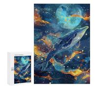 Whale Dreams in Space Puzzle 1000 Pièces Educa Jouet en Bois Cadeau Unique Décoration Intérieure Jeu Éducatif Challenge Toy Adultes Et Enfants À Partir De 14 Ans 300 PCS